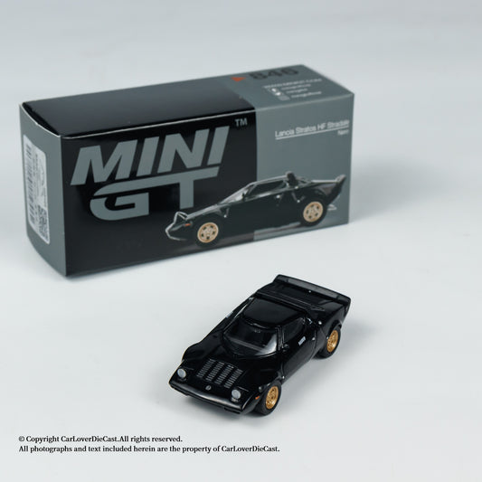 Mini GT 1:64 Lancia Stratos HF Stradale Nero (MGT00846) Diecast Car Model Available Now