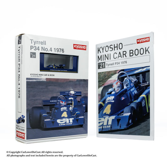 Kyosho 1:64 Tyrrell P34 No.4 1976 Diecast Car Model With Book Simplified Chinese Version (K07038B2-CL) Available Now