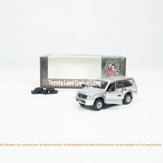 BM Creations 1:64 Toyota Land Cruiser Prado LC95 -Silver (LHD) (64B0351) Diecast Car Model Available Now