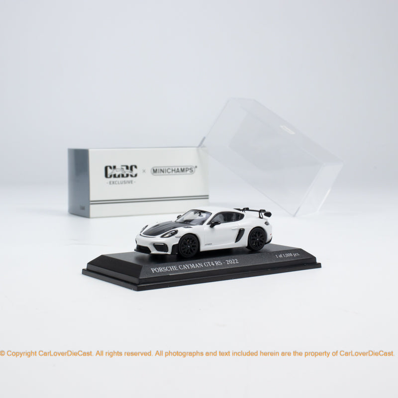 Minichamps 1:64 CLDC Exclusive Porsche Cayman GT4RS - 2022- Blue / Red / White (643062008/643062009/643062010) Diecast Car Model Available Now