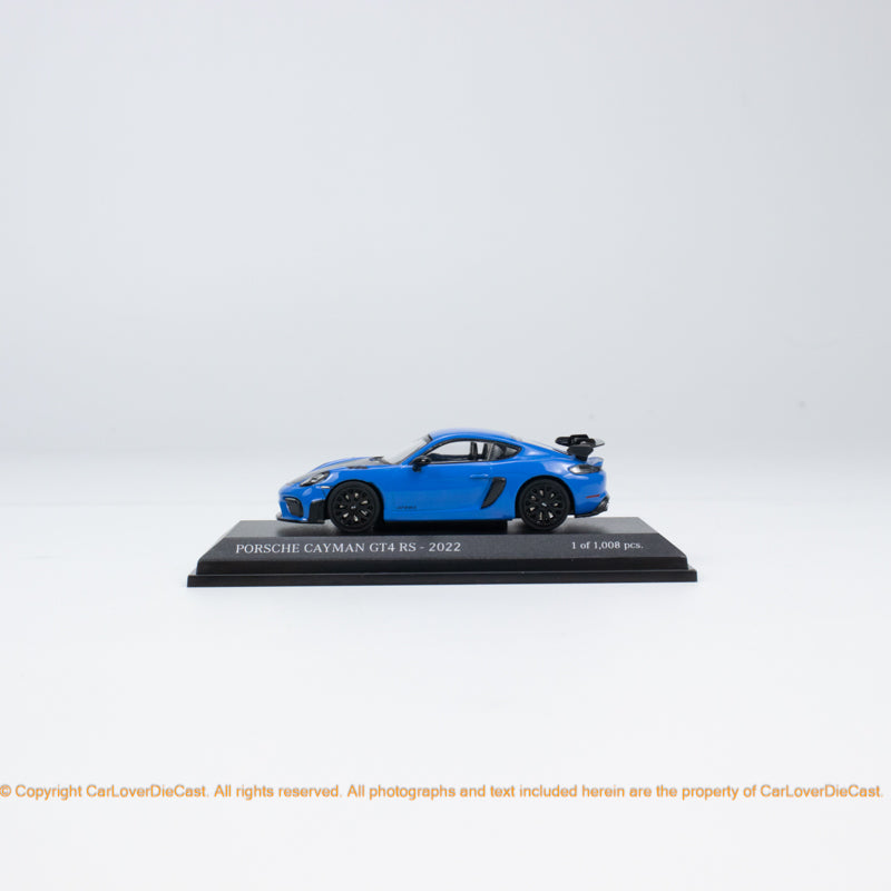 Minichamps 1:64 CLDC Exclusive Porsche Cayman GT4RS - 2022- Blue / Red / White (643062008/643062009/643062010) Diecast Car Model Available Now