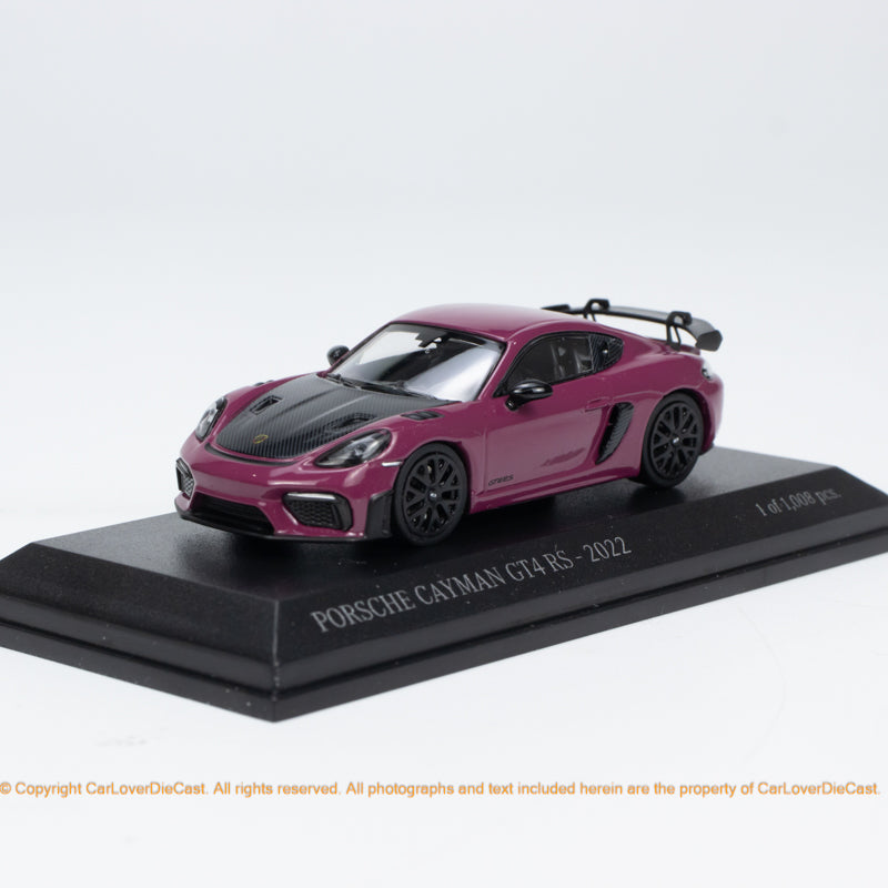 Minichamps 1:64 CLDC Exclusive Porsche Cayman GT4RS - 2022- Blue / Red / White (643062008/643062009/643062010) Diecast Car Model Available Now