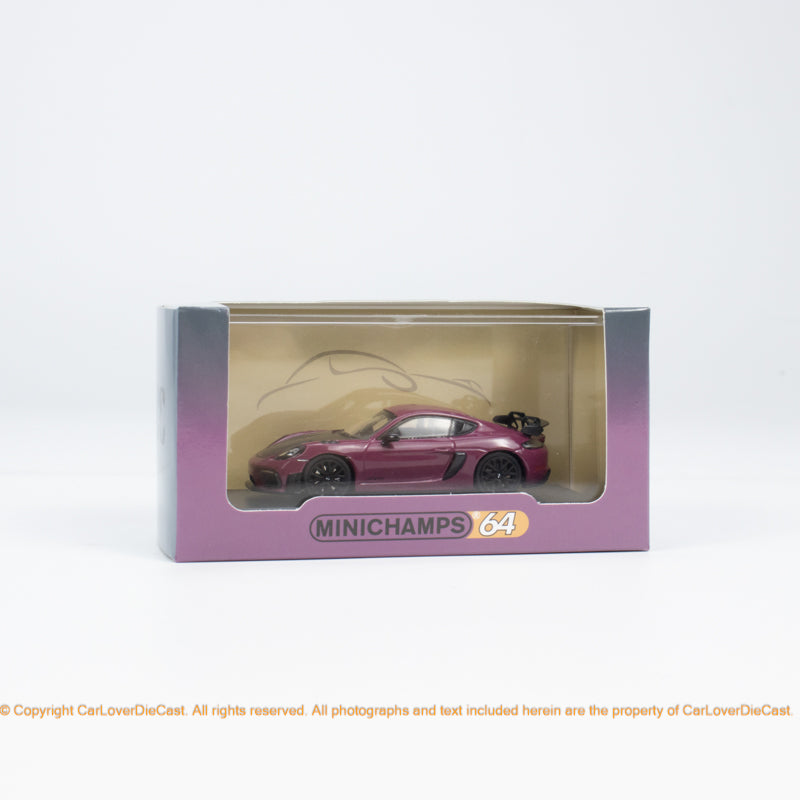 Minichamps 1:64 CLDC Exclusive Porsche Cayman GT4RS - 2022- Blue / Red / White (643062008/643062009/643062010) Diecast Car Model Available Now