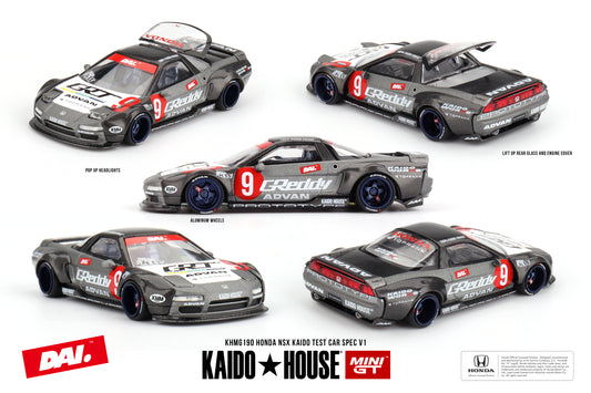 Mini GT x Kaido House 1:64 Honda NSX Kaido Test Car Spec V1 China Edition (KHMG190-CH) Diecast Car Model Available In September 2025 Pre Order Now