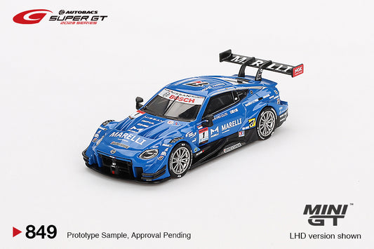 Mini GT 1:64 Nissan Z GT500 #1 MARELLI IMPUL Z (MGT00849-BL) Diecast Car Model Available In February 2025 Pre Order Now