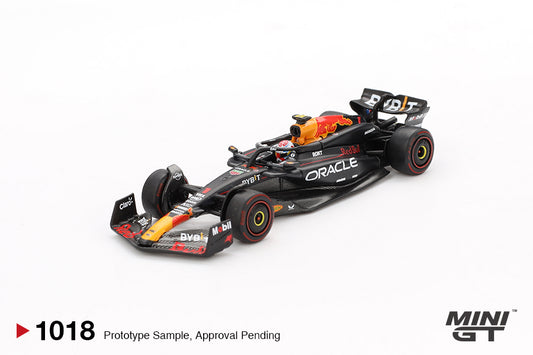 Mini GT 1:64 Oracle Red Bull Racing RB20 #1 Max Verstappen 2024 F1 2024 Bahrain GP Winner (MGT01018) Diecast Car Model Available In August 2025 Pre Order Now