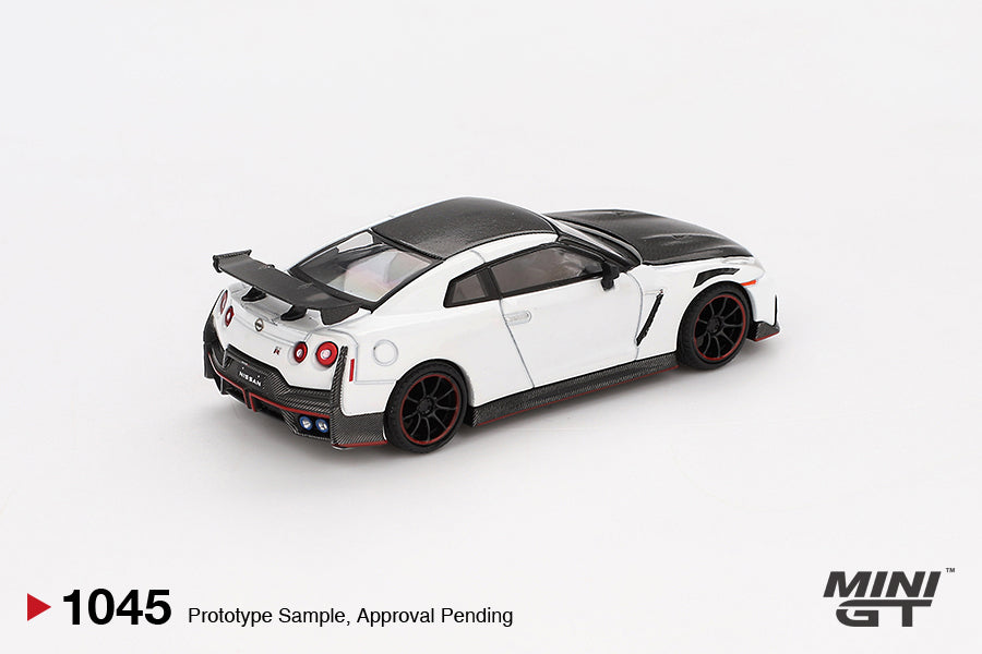 Mini GT 1:64 Nissan GT-R Nismo 2024 Brilliant White Pearl (MGT01045) Diecast Car Model Available In August 2025 Pre Order Now