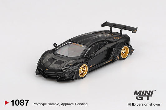 Mini GT 1:64 LB★WORKS Lamborghini Aventador Limited Edition Matte Black (MGT01087) Diecast Car Model Available In November 2025 Pre Order Now