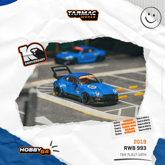 Tarmac Works 1:64 RWB 993 Tarmac Works 10th Anniversary (T64-TL017-10TH) Diecast Car Model Available In November 2025 Pre Order Now