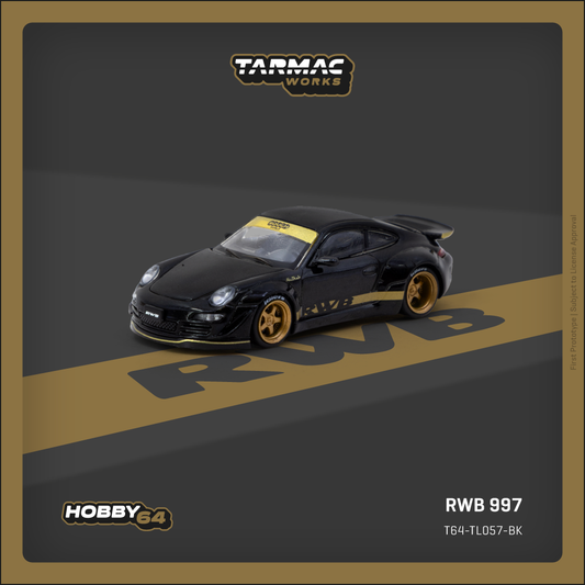 Tarmac Works 1:64 RWB 997 Black (T64-TL057-BK) Diecast Car Model Available In October 2025 Pre Order Now