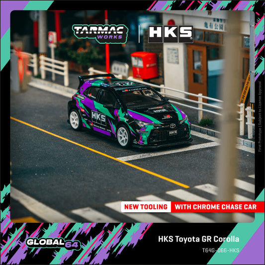 Tarmac Works 1:64 HKS Toyota GR Corolla (T64G-066-HKS) Diecast Car Model Available In November 2025 Pre Order Now
