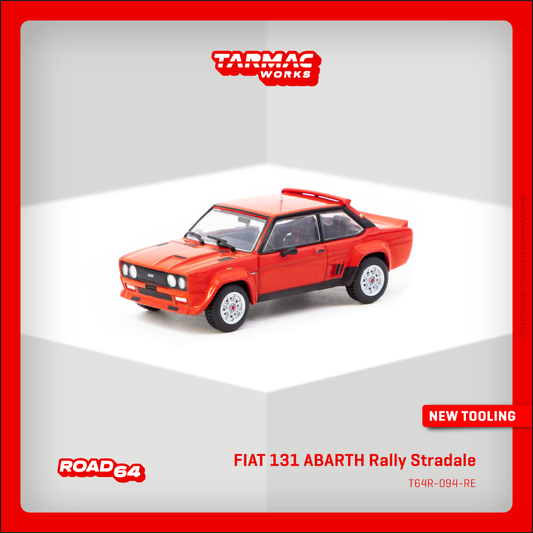 Tarmac Works 1:64 FIAT 131 ABARTH Rally Stradale Red (T64R-094-RE) Diecast Car Model Available In October 2025 Pre Order Now