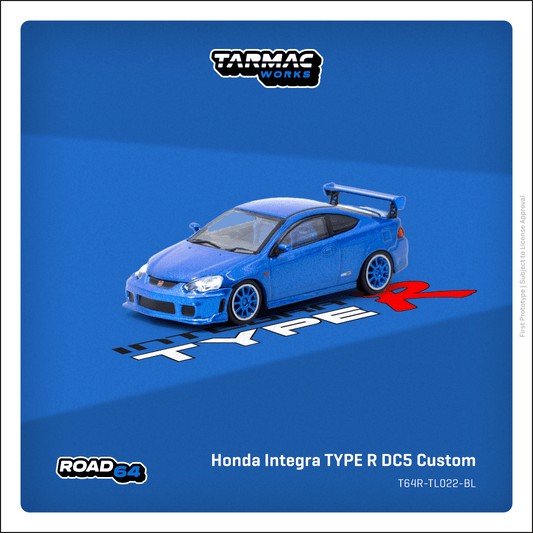Tarmac Works 1:64 Honda Integra TYPE R DC5 Custom Blue Metallic (T64R-TL022-BL) Diecast Car Model Available In October 2025 Pre Order Now