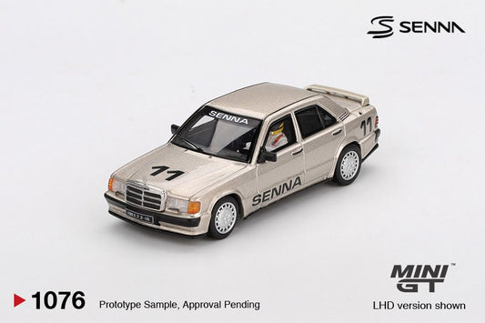Mini GT 1:64 Mercedes-Benz 190 E 2.3-16 #11 Ayrton Senna 1984 Nürburgring Race of Champions w/ Figure (MGT01076) Diecast Car Model Available In October 2025 Pre Order Now