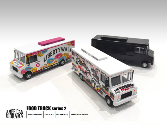 American Diorama 1:64 Food Truck series - Graffiti style / LB Cafe / The Black Truck ( AD-70102 / AD-70103 / AD-70201 ) Diecast Model Available In October 2025 Pre Order Now
