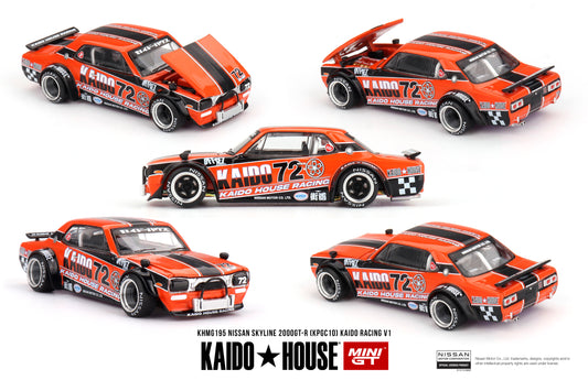 Mini GT x Kaido House 1:64 Nissan Skyline 2000GT-R (KPGC10) Kaido Racing V1 China Edition (KHMG195-CH) Diecast Car Model Available In August 2025 Pre Order Now